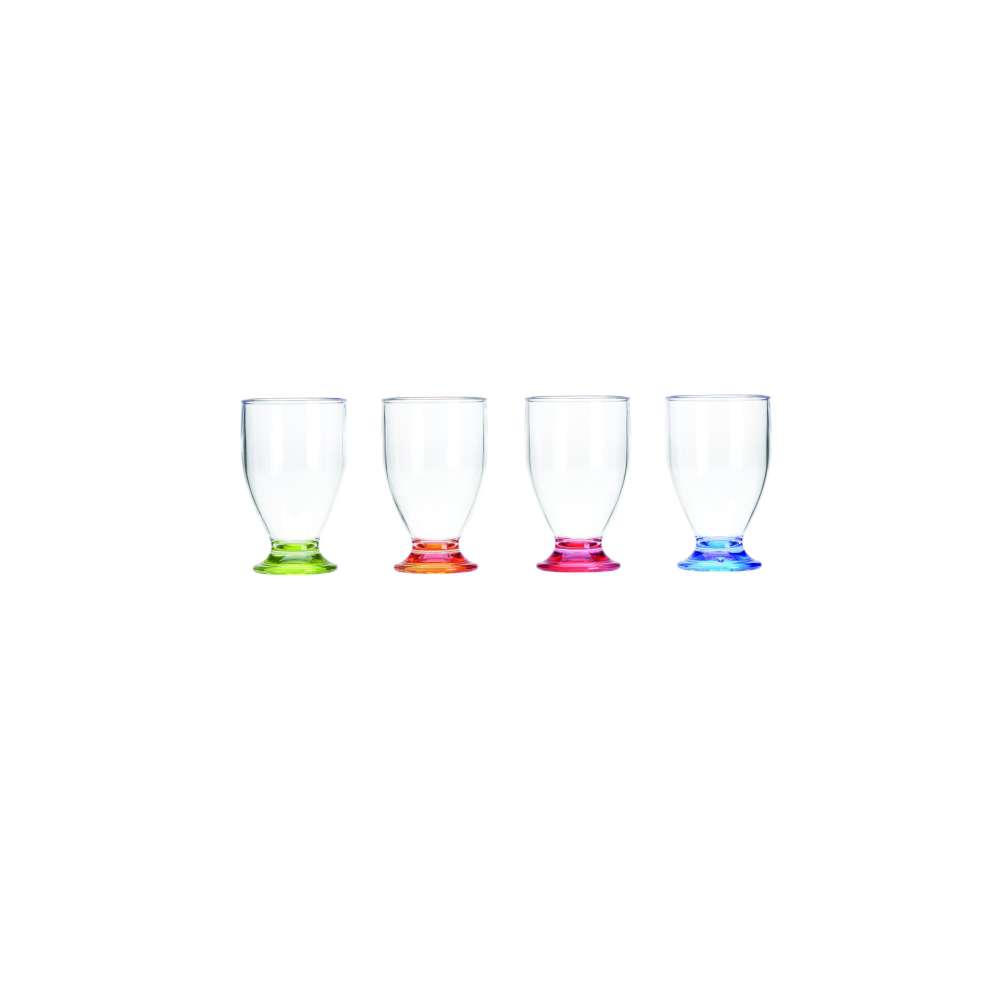 Verres colorés en acrylique