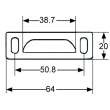 Gache plastique pour serrure point push