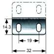 Gache inox pour serrure point push