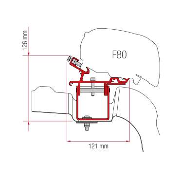 Adaptateur VW Crafter L3 H3 sans galerie