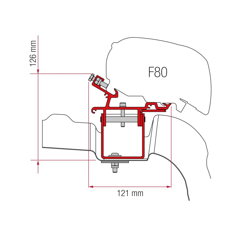 Adaptateur VW Crafter L3 H3 sans galerie