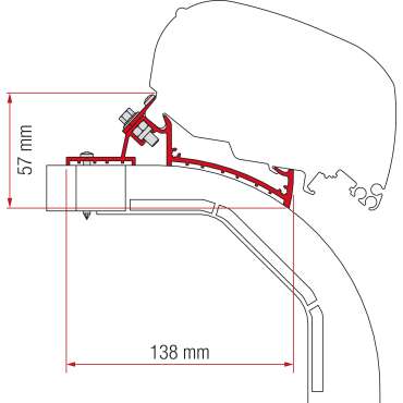 Kit adaptateur F65/80 ARCA MOBILVETTA K-Yacht