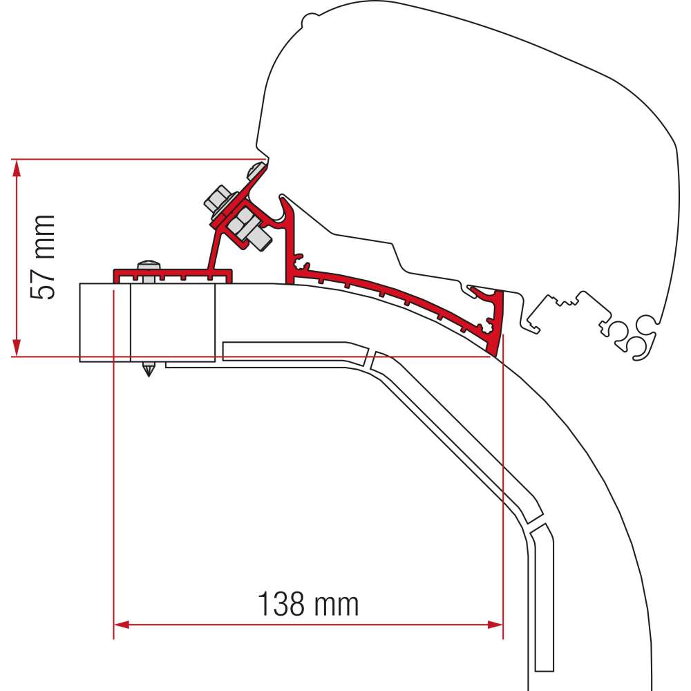 Kit adaptateur F65/80 ARCA MOBILVETTA K-Yacht
