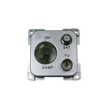 Prise 12V + antenne + satellite - Argenté