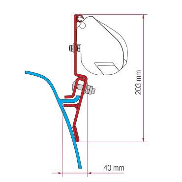 Kit adaptateur VW T3/T3 Lift Roof - Deep Black