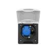 Boîtier extérieur 230V femelle Shucho 16A + 12V + 2 SAT