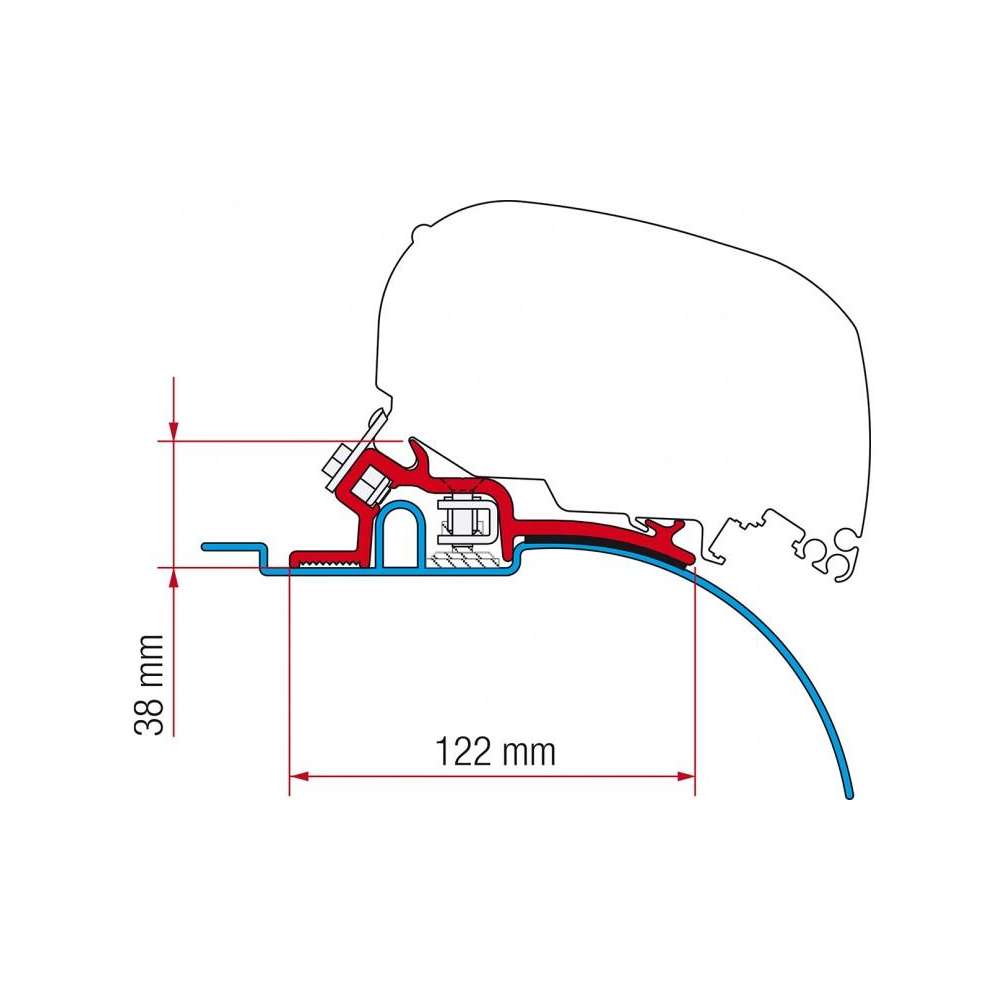 Kit adaptateur Ducato/Jumper/Boxer ＞ de 1994 à 06/2006 (high roof)