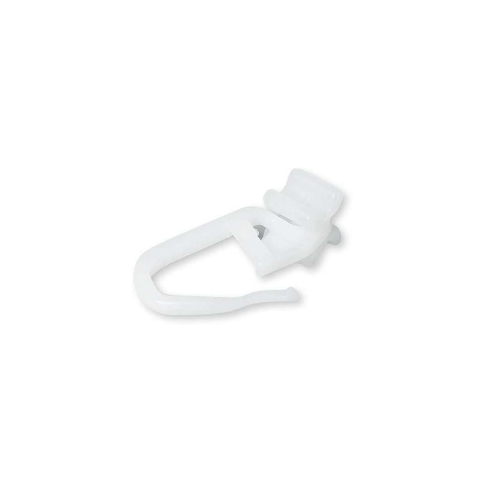 Agrafe avec glisseur plastique blanc pour rail en I