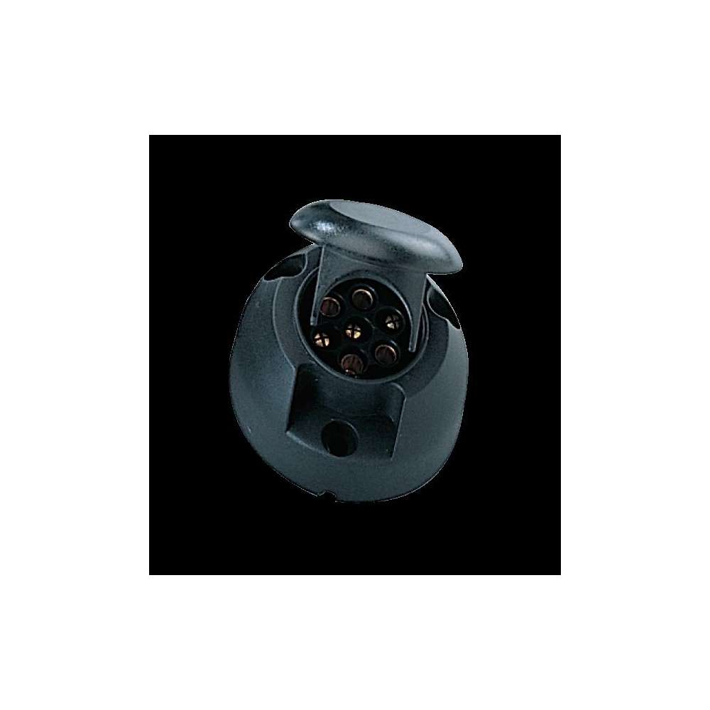 Socle voiture 12 V 7 broches plastique noir