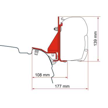 Kit adaptateur F45s VW T5 / T6 Multirail Reimo