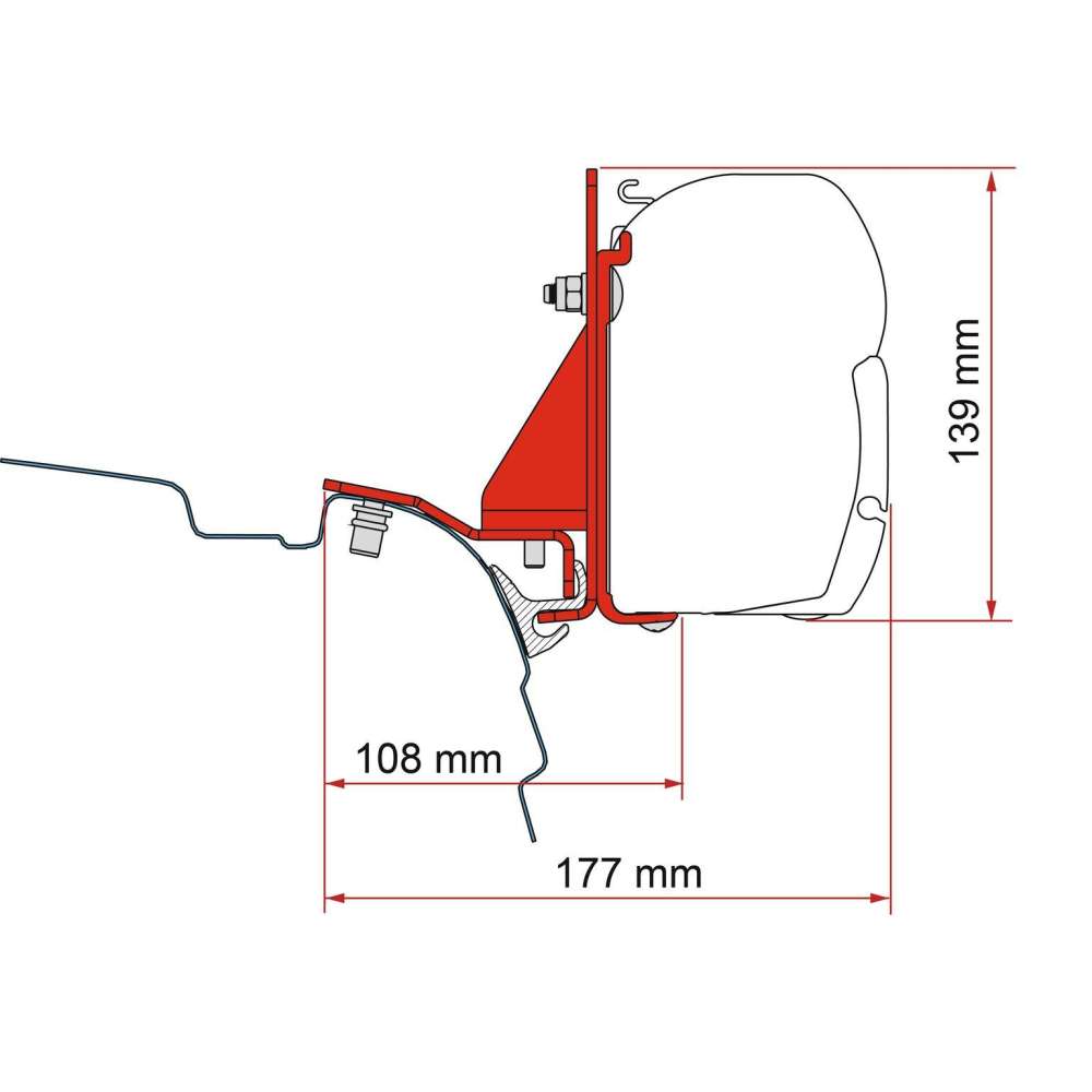 Kit adaptateur F45s VW T5 / T6 Multirail Reimo