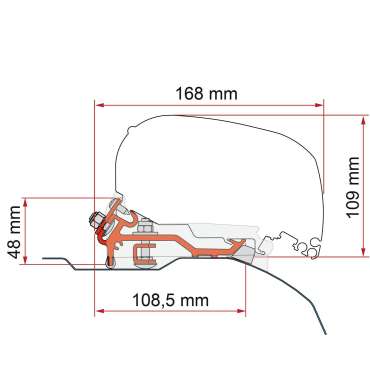 Adaptateur Ducato/Jumper/Boxer H2 L2/L3 ＞ 2006