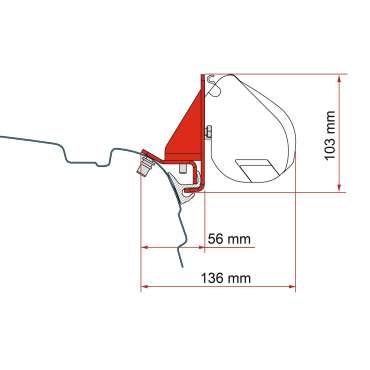 Kit adaptateur F35 VW T5/T6 Combi Rail Bracket (for rail Reimo, Brandrup, Vamoose )
