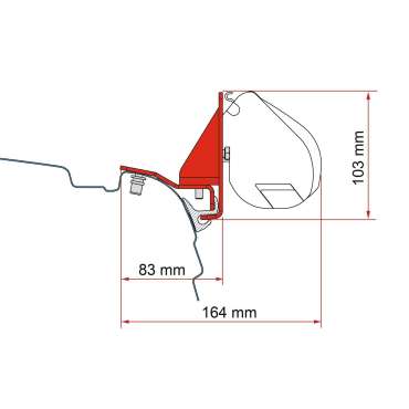 Kit adaptateur F35pro VW T5 / T6 Multirail Reimo