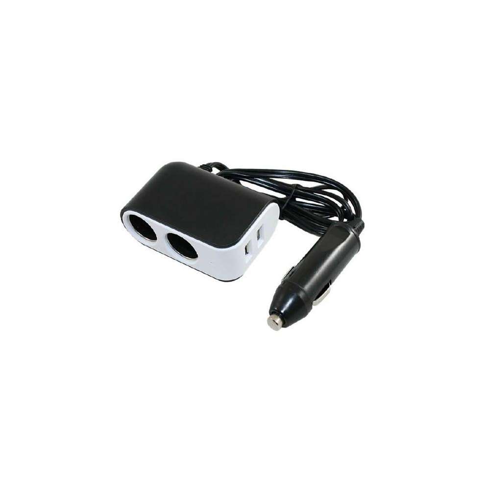 Double prise allume-cigare + 2 USB