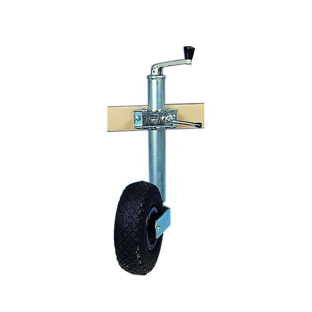 Roue jockey télescopique galet gonflable Ø 48 mm