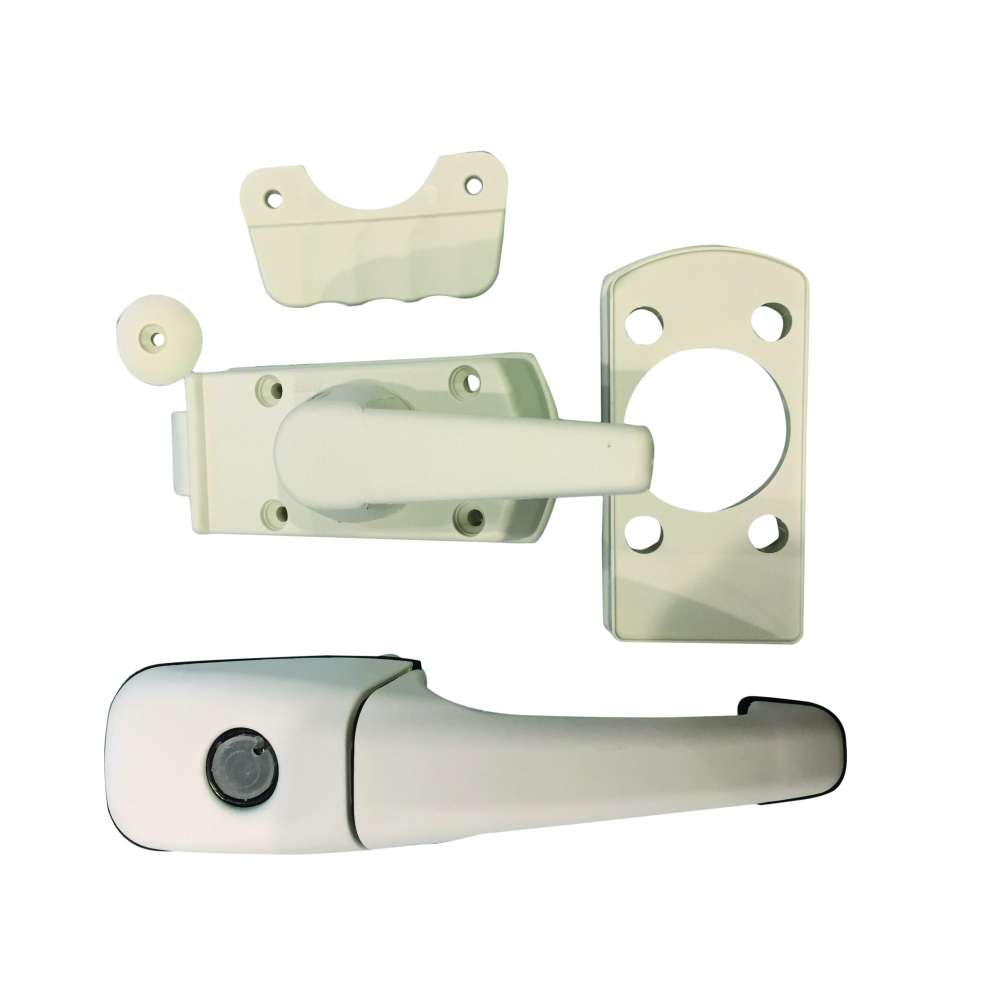 Serrure roulotte droite sans barillet