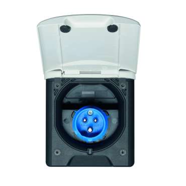 Prise extérieure mâle CEE 17 16 A à encastrer