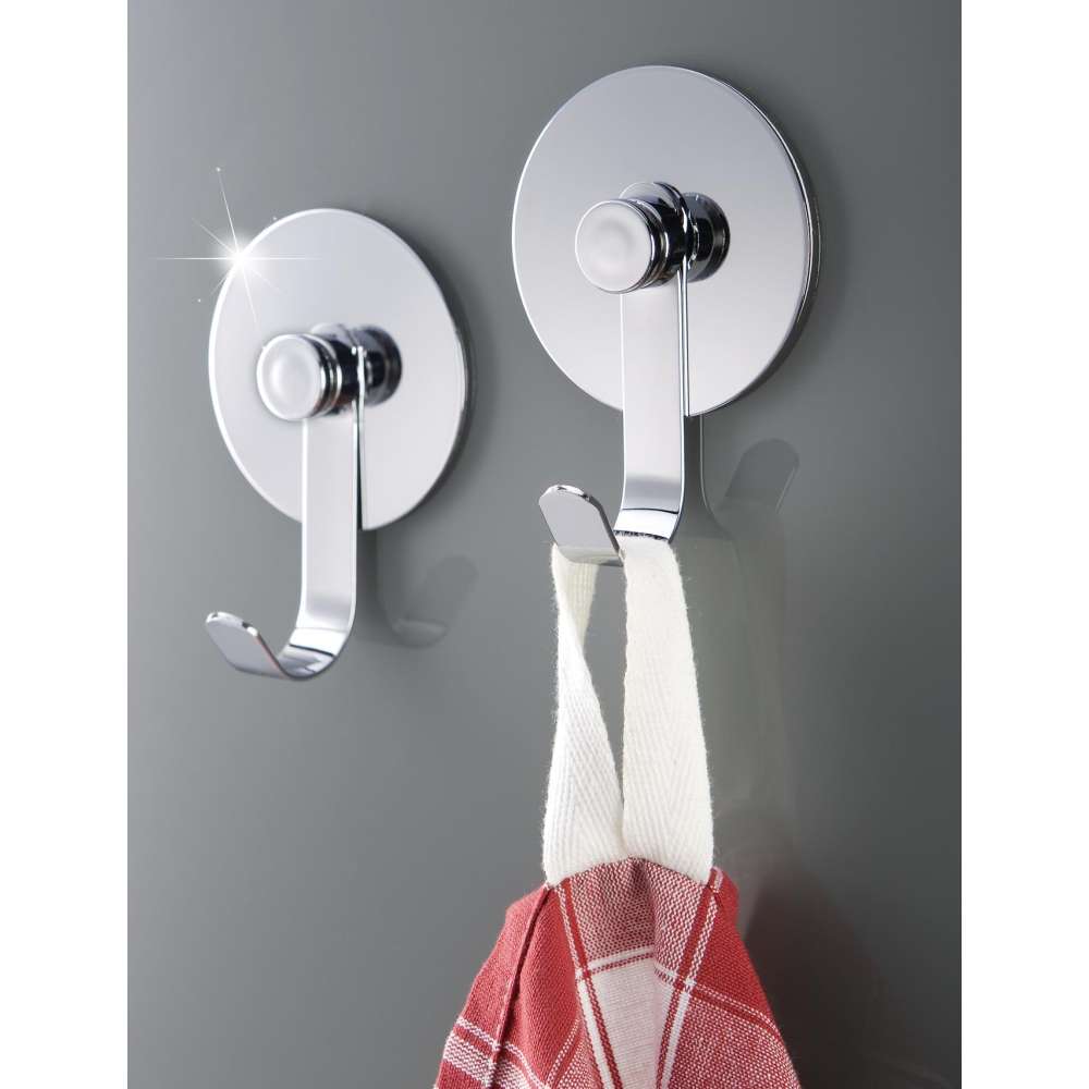 Crochet inox autoadhésif - Lot de 2