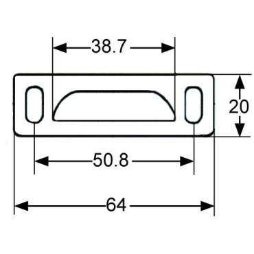 Gache plastique pour serrure point push