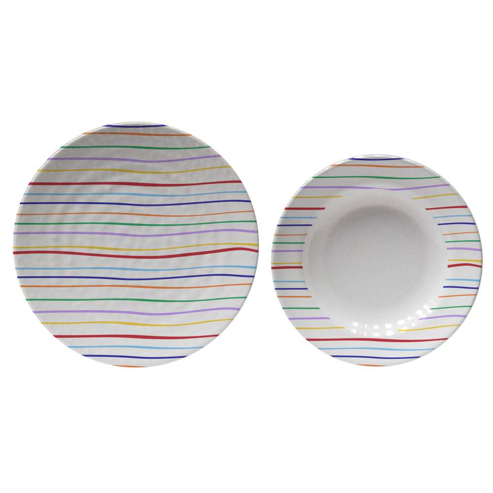 Service de table antidérapant STRIPES