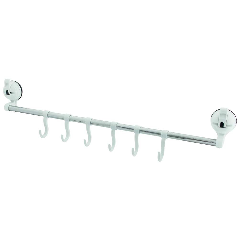 Barre à ventouses + 6 crochets