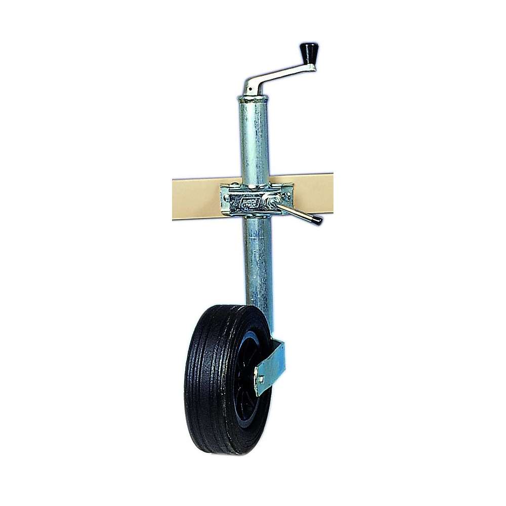 Roue jockey télescopique galet plein Ø 48 mm