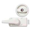 Serrure ronde Economica à poignée avec clés et barillet - Blanc pur/Blanc pur