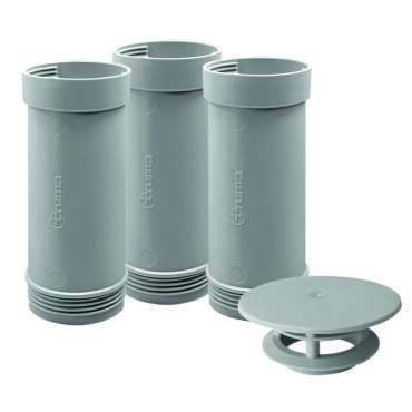 Rallonge de cheminée 45 cm + chapeau