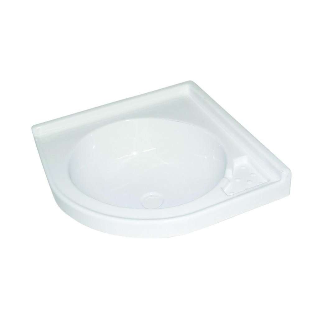 Lavabo d'angle blanc  420 x 420 mm