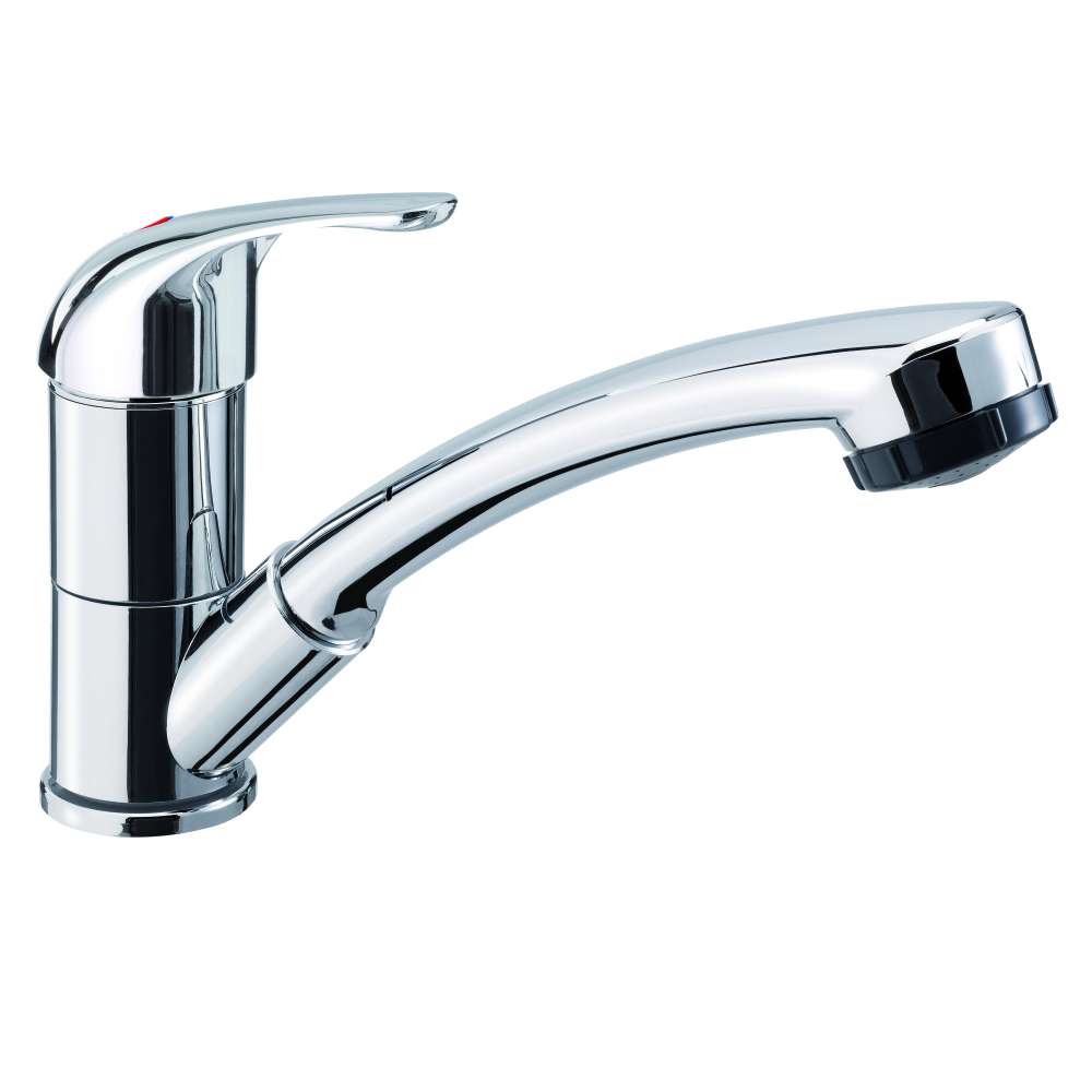 Ensemble douchette et mitigeur avec cartouche céramique couleur métal