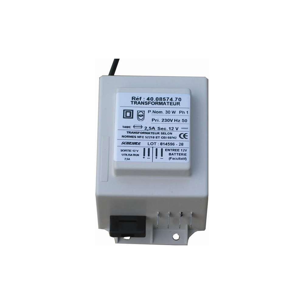 Transformateur redressé WR 8  + Secu. 80 W