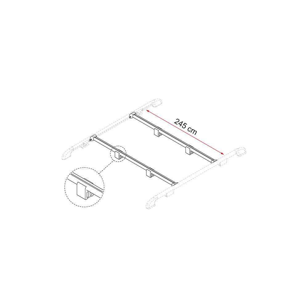 Barre de toit Fixing Bar Rail