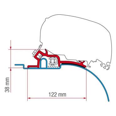 Kit adaptateur Ducato/Jumper/Boxer ＞ de 1994 à 06/2006 (high roof)