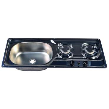 Combiné 2 feux évier à gauche avec piézo