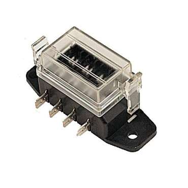 Porte-fusible fixe pour 4 fusibles enfichables