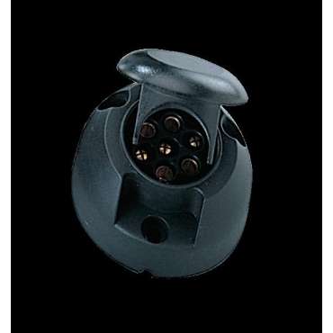 Socle voiture 12 V 7 broches plastique noir