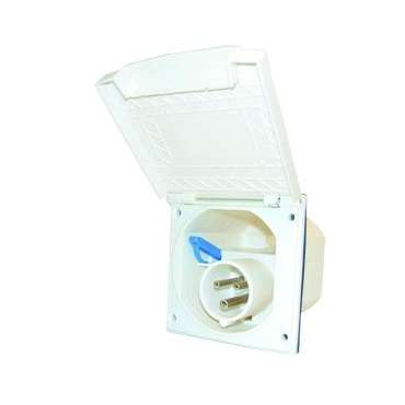 Socle à encastrer CEE 17 16 A grand modèle blanc