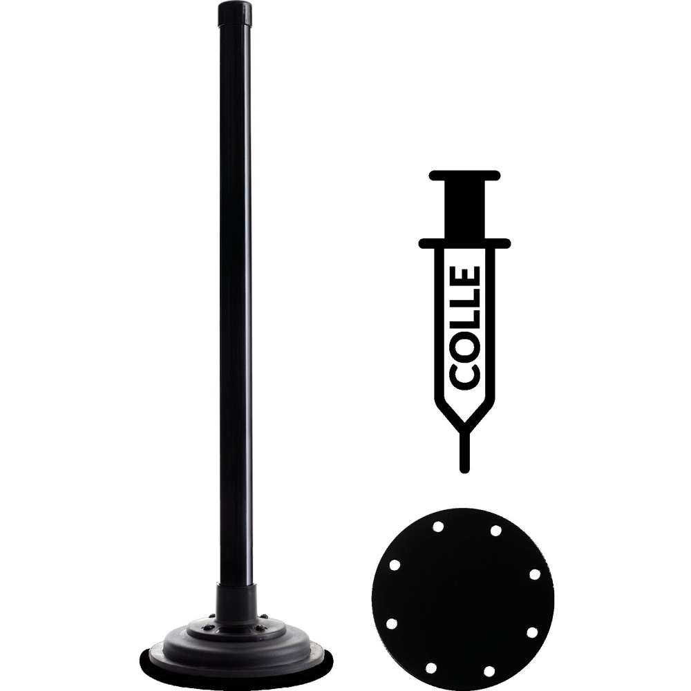 Pack Mat aimanté + disque métallique + colle