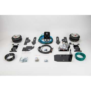 Renfort pneumatique complet avec coussins en 8" + compresseur et double manomètre au tableau de bord