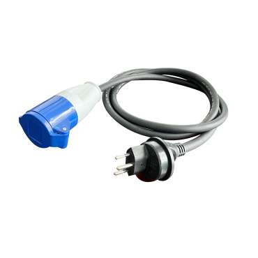 Adaptateur Mâle Suisse/ femelle CEE3G2,5 1,5m