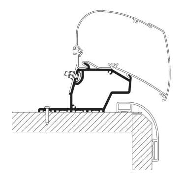 Adaptateur de toit Mobilvetta 2024 (2x50 cm + 2x27 cm)