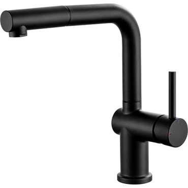 Mitigeur carré avec douchette extractible + cartouche C3 - Noir