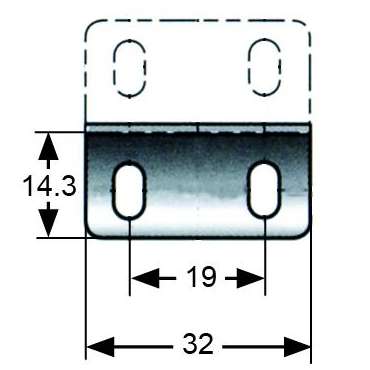 Gache inox pour serrure point push