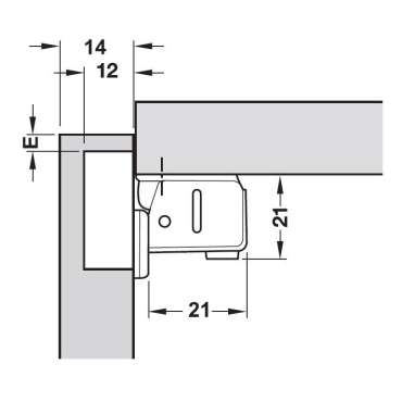 Charnière invisible réglable
