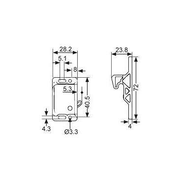 Loqueteau plastique noir