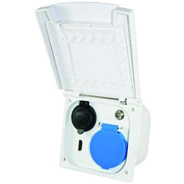 Socle encastrable 230 V / 12 V / Satellite / HDMI