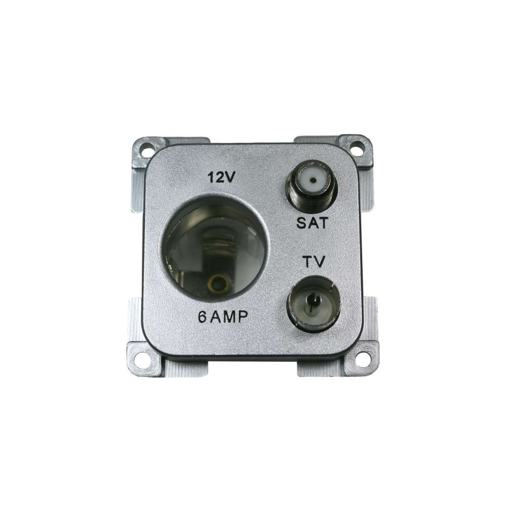 Prise 12V + antenne + satellite - Argenté