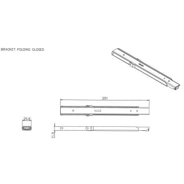 Console pivotante acier zingué