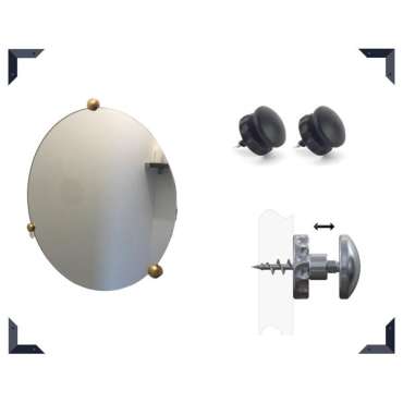 Support miroir réglable  - paroi épaisse